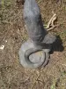 Product image 3 of the product “Standing water monitor lizard as a water feature, 60 cm high | Cast stone, handcrafted & coloured ”